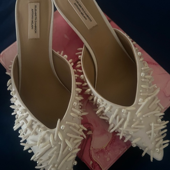 ANTONIO MELANI White Embellished Heels - Picture 2 of 5